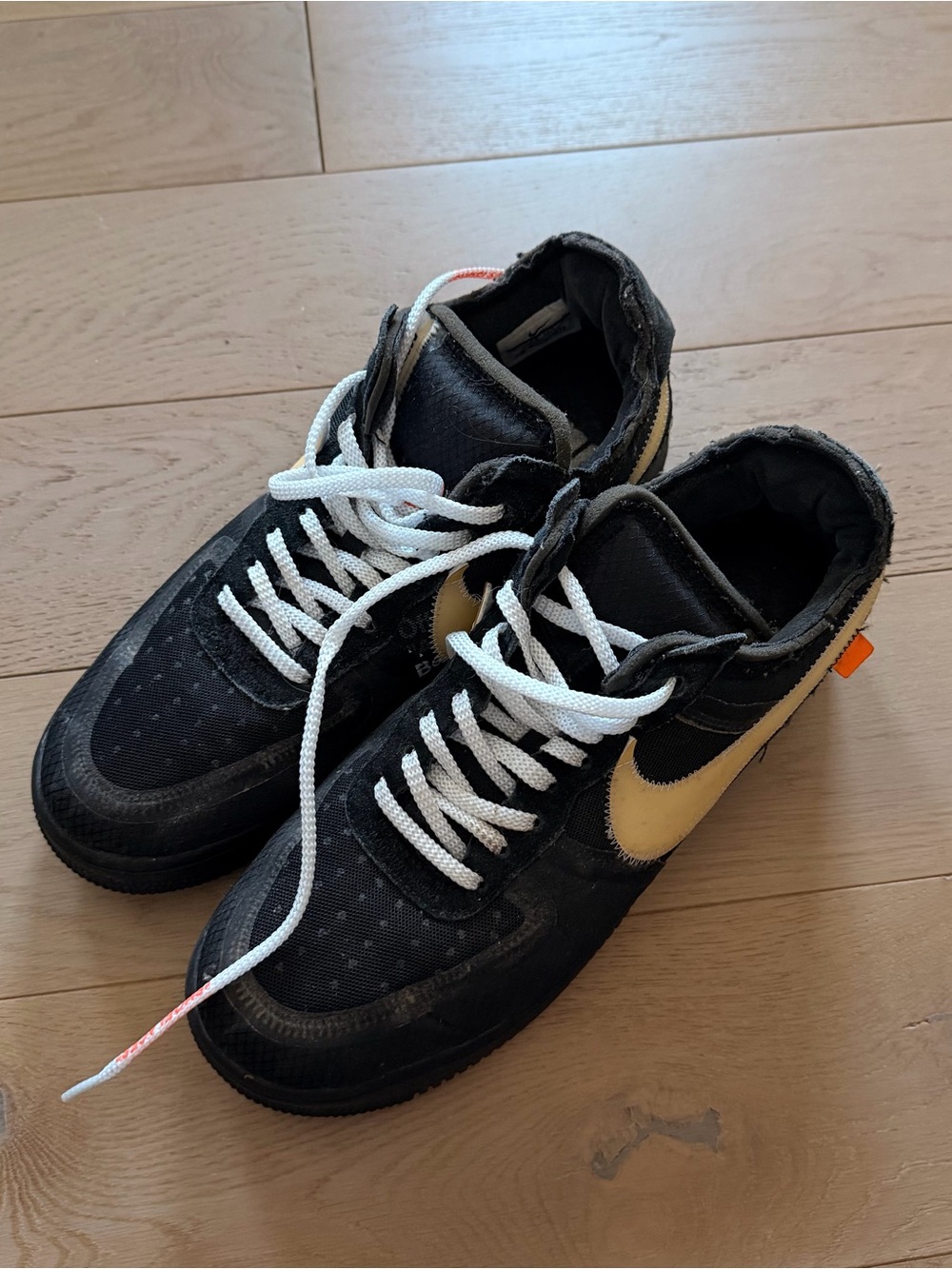 Authentic Nike Air Force 1 Low x OFF-WHITE "Black" Size 10.5